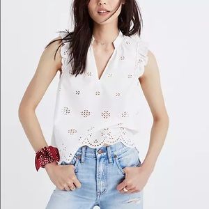 Madewell Eyelet Garden Sleeveless Top